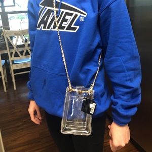 Clear solutions cellphone crossbody.